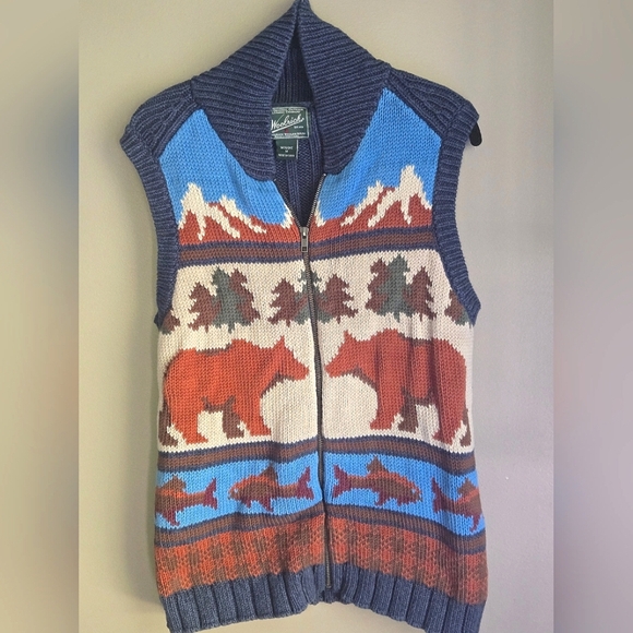 Women's Woolrich Yellowstone Here I Come Cabincore Rustic Vest, Medium - Picture 1 of 4